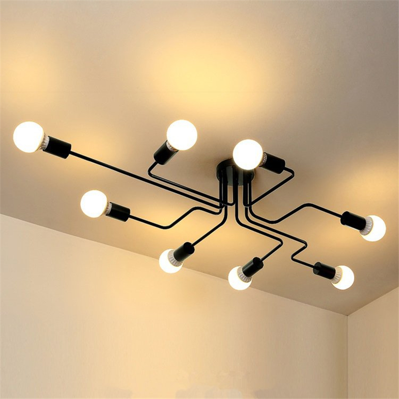 Lighting Decor Items - 4/6/8 Kepala Retro Industri LOFT Besi