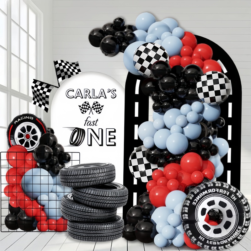 Lighting Mcqueen Birthday Decor - Set Balon Ulang Tahun Bertema Balap