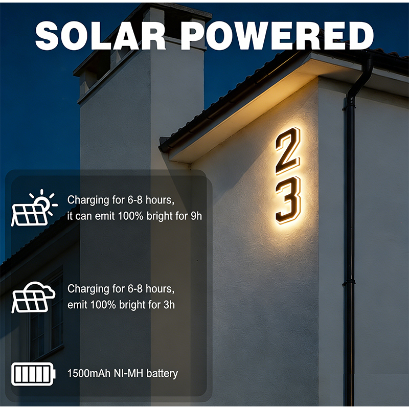 Lampu Nomor Rumah Tenaga Surya - Decor Lighting Address ulasan dan harga