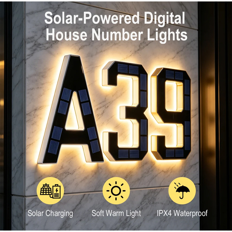 Lampu Nomor Rumah Tenaga Surya - Decor Lighting Address ulasan dan harga