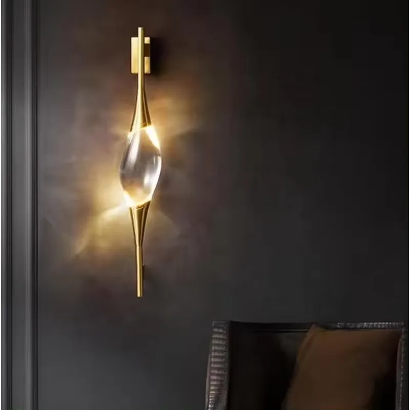 Lampu Dinding LED Kristal Emas - Lighting Decor Room ulasan dan harga