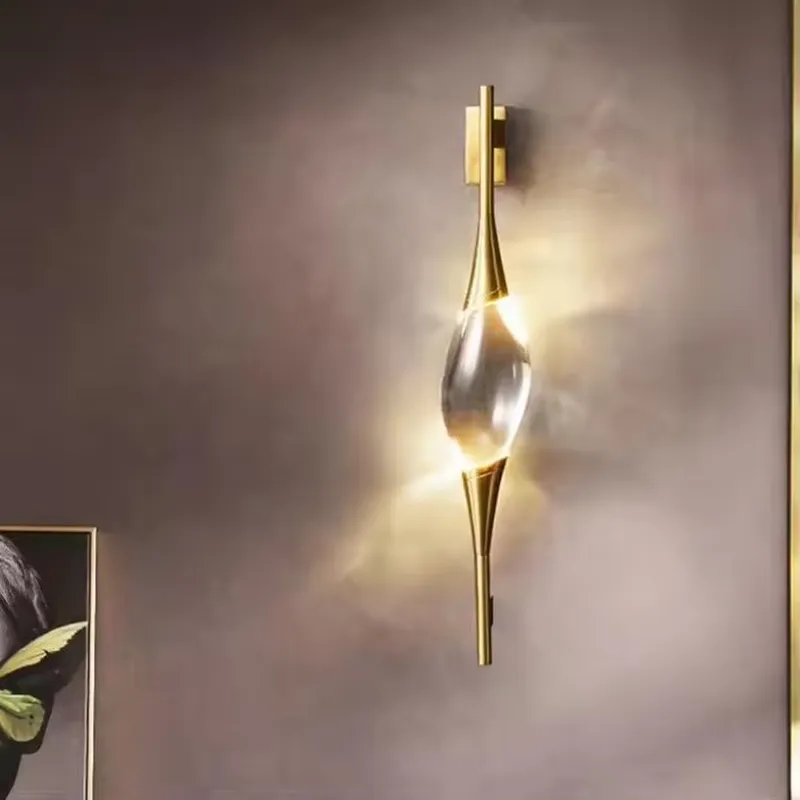 Lampu Dinding LED Kristal Emas - Lighting Decor Room ulasan dan harga