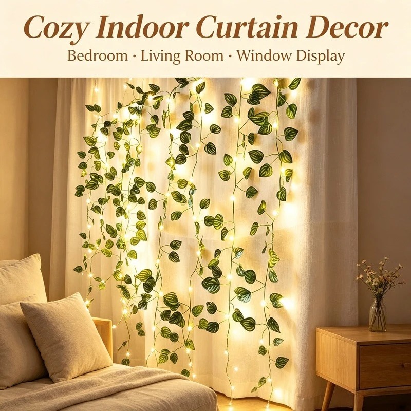Lampu String LED Daun Buatan 2 - Garden Lighting Decor ulasan dan harga