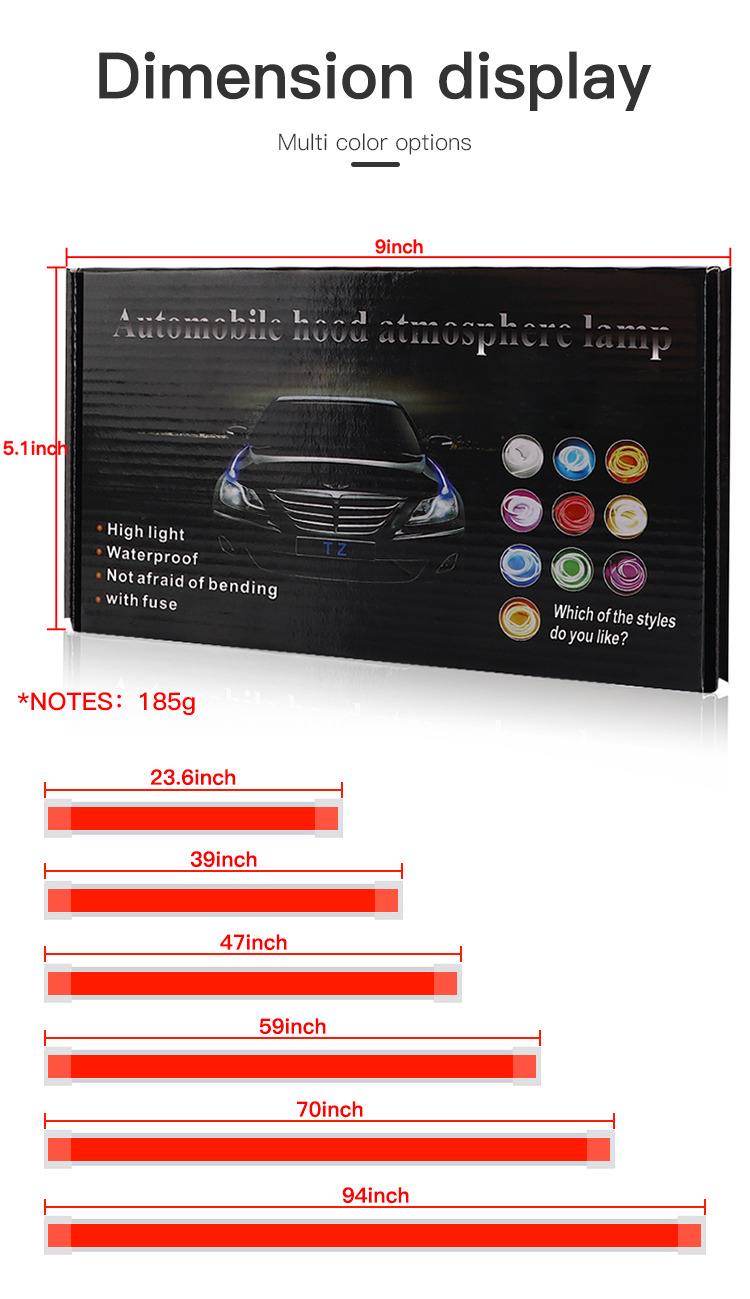 Lampu Strip Kap Mobil Putih 12 - Lighting Bolt Decor ulasan dan harga