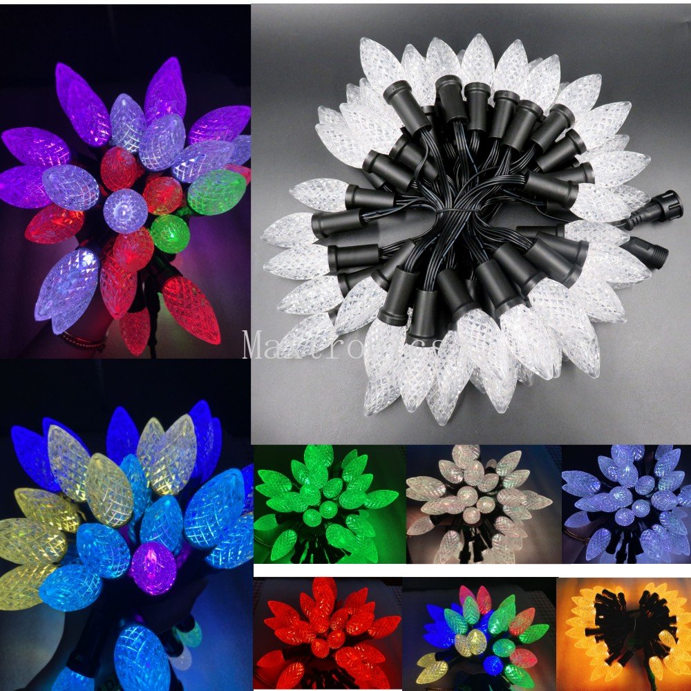 Baru 50LED/String C9 DC12V WS2 - Decor Lighting Address ulasan dan harga