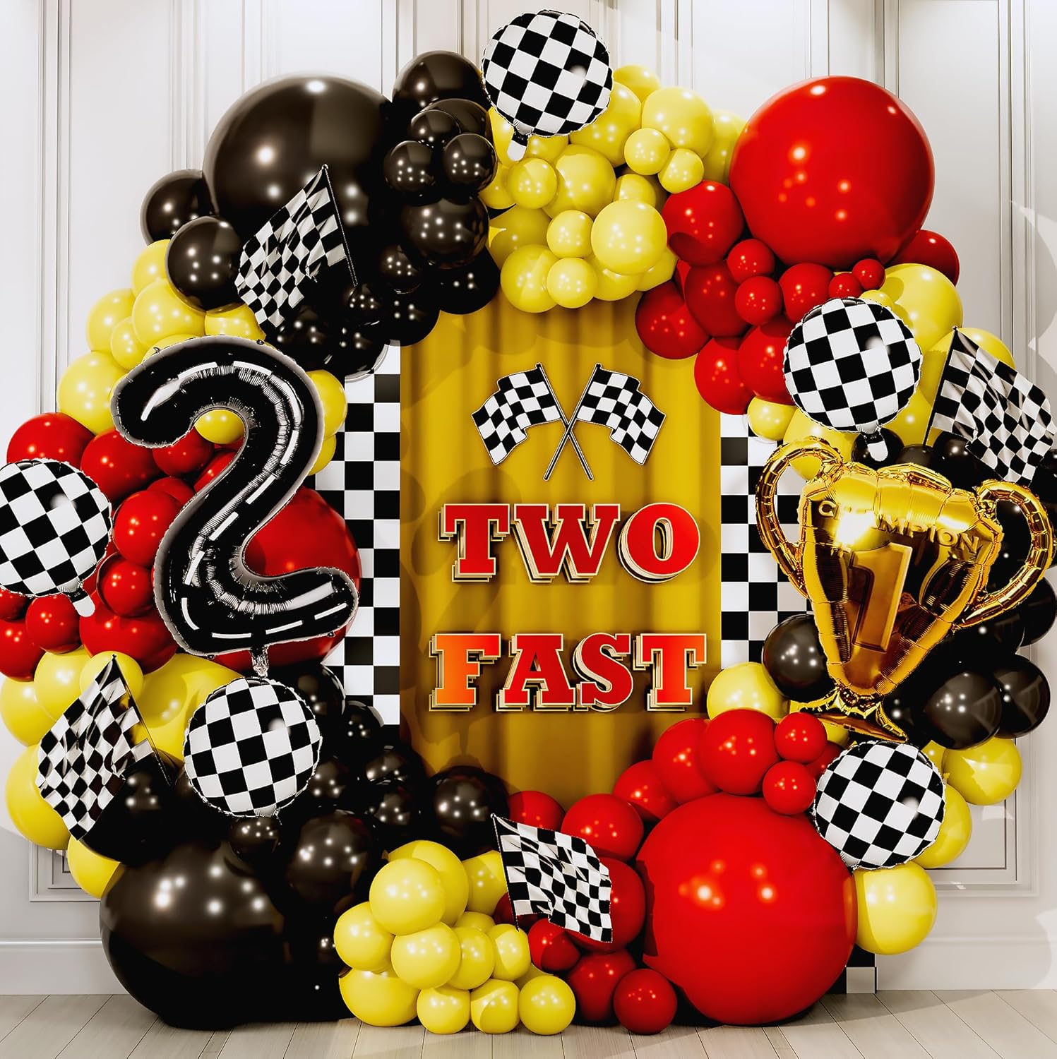Set Karangan Bunga Balon Tema  - Lighting Mcqueen Birthday Decor ulasan dan harga