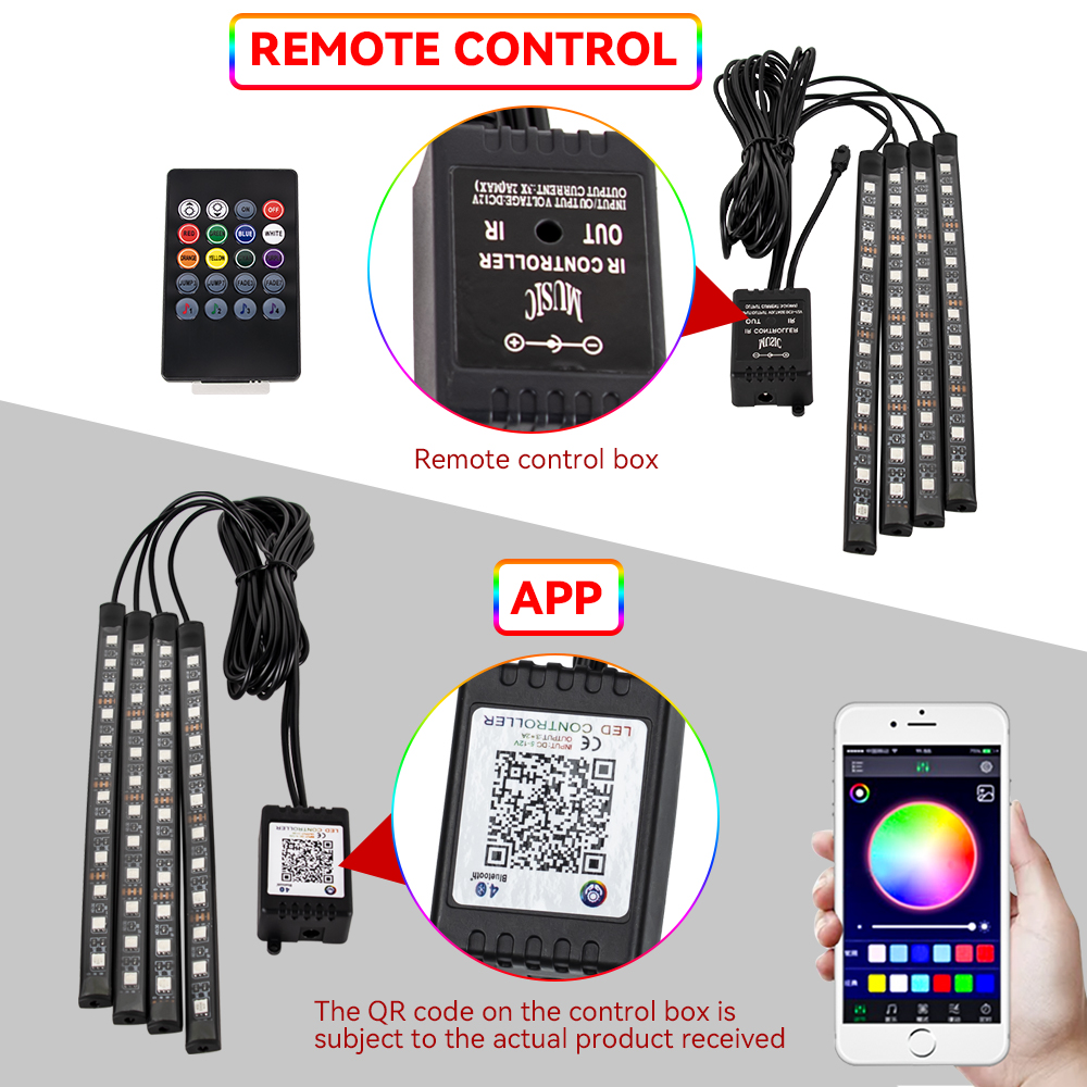 Lampu dekorasi mobil, 12V 4IN1 - Lighting Bolt Decor ulasan dan harga