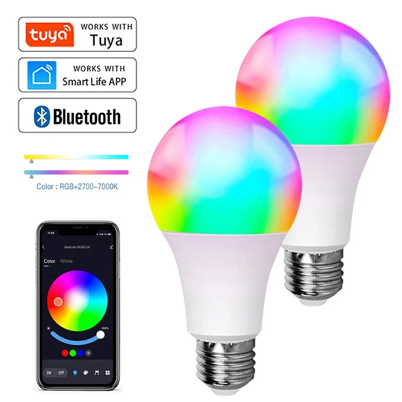 Lampu LED Bluetooth Tuya Dapat - Colour Changing Bulb ulasan dan harga