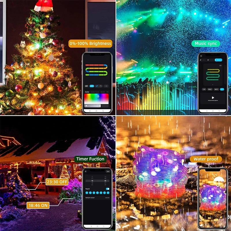 Lampu Natal warna impian tali  - Decor Lighting Address ulasan dan harga