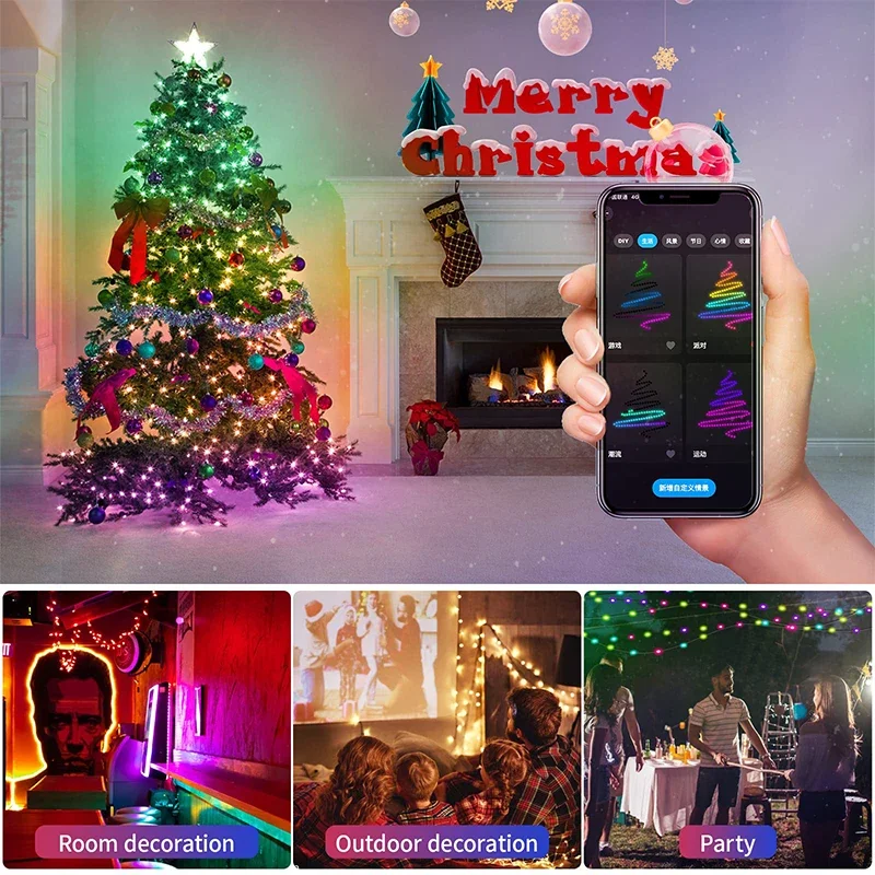 Lampu Natal warna impian tali  - Decor Lighting Address ulasan dan harga