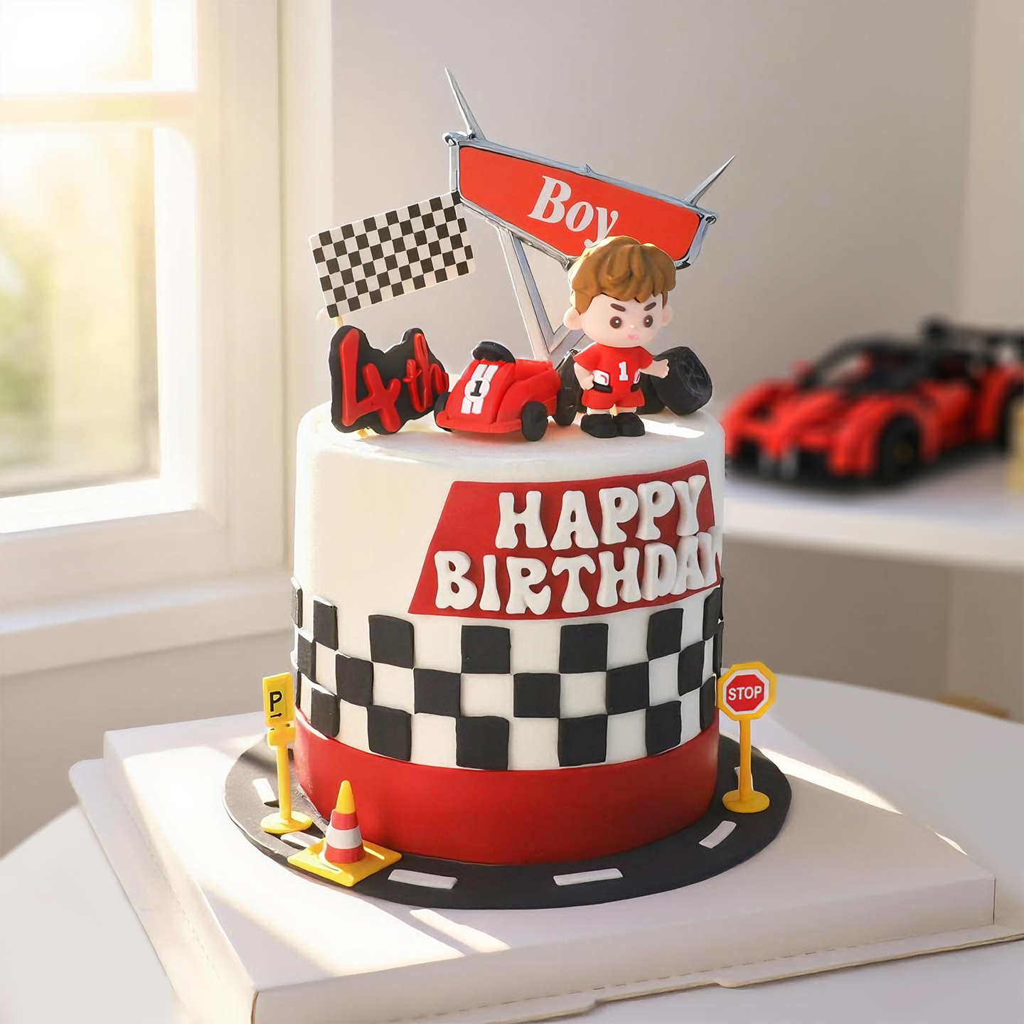 Hiasan Kue Pembalap F1 dari Ka - Lighting Mcqueen Birthday Decor ulasan dan harga