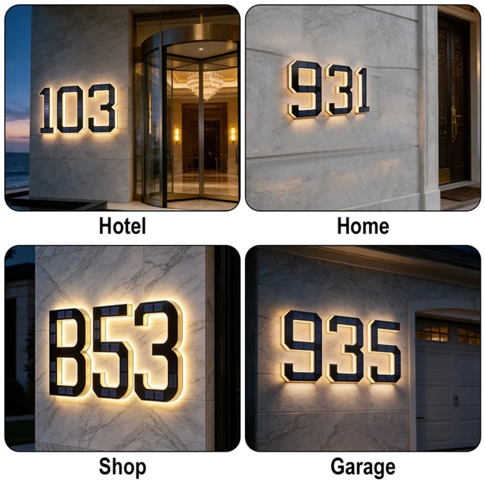 Lampu Nomor Rumah Tenaga Surya - Decor Lighting Address ulasan dan harga