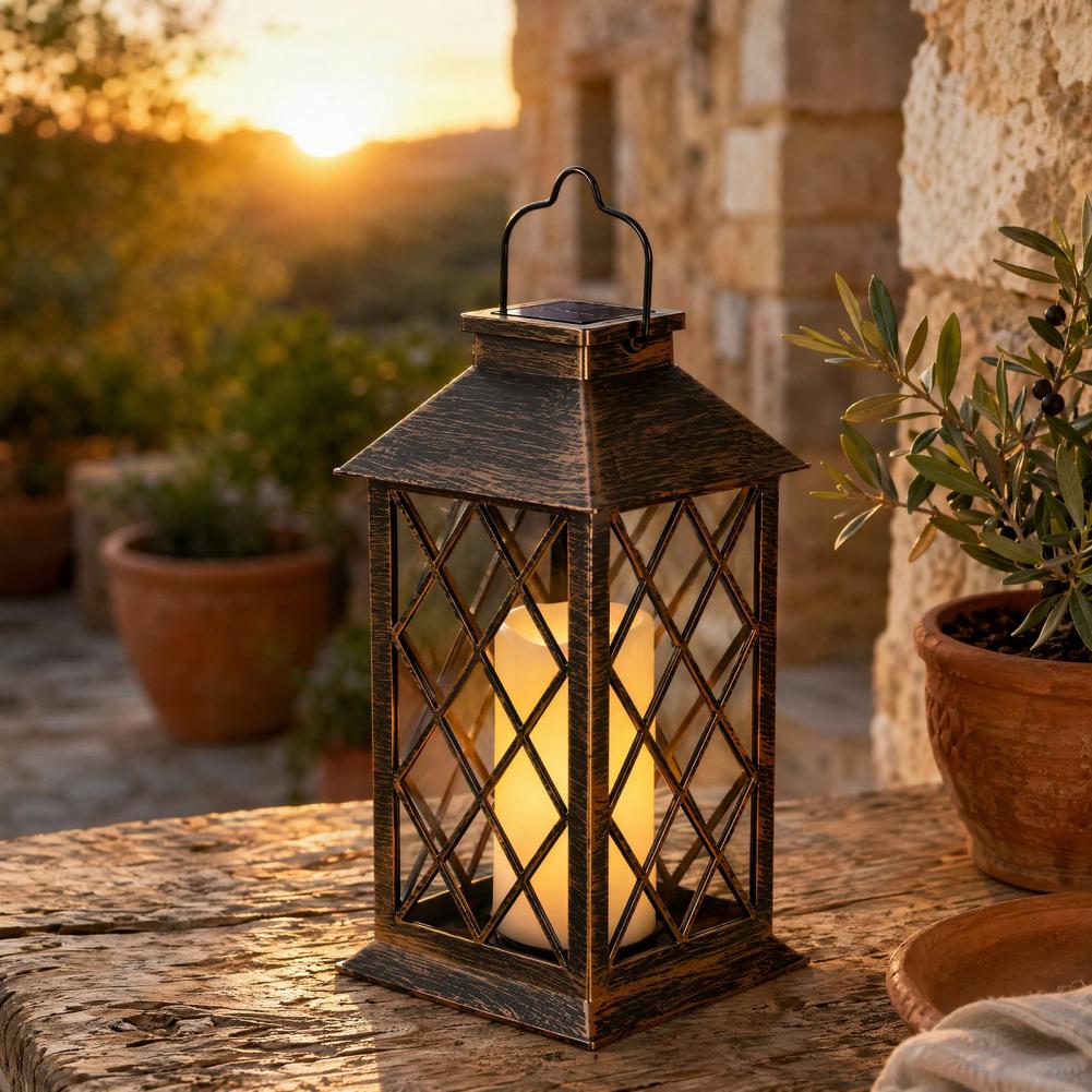 Lentera Surya Retro, Lentera L - Garden Lighting Decor ulasan dan harga