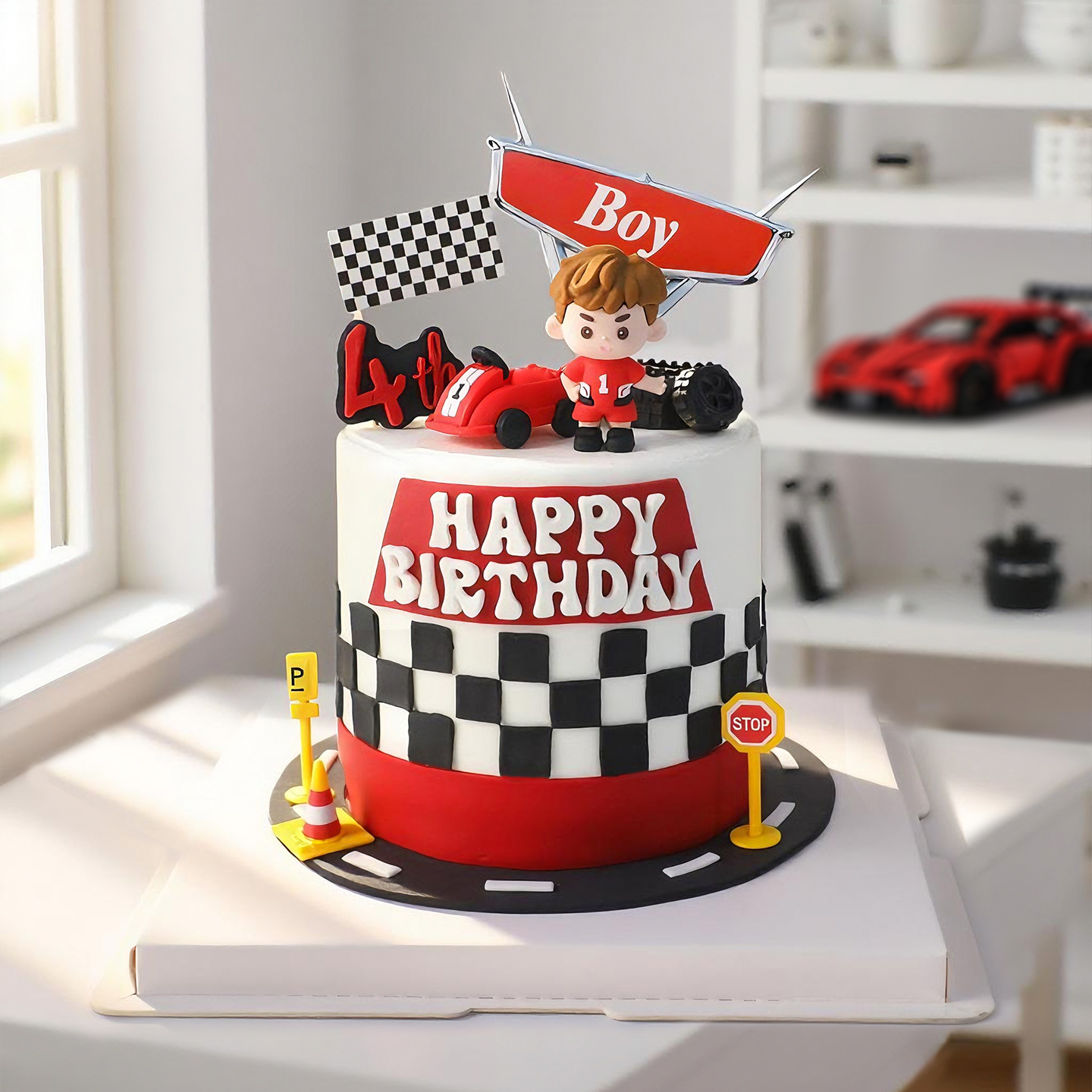 Hiasan Kue Ulang Tahun Anak La - Lighting Mcqueen Birthday Decor ulasan dan harga
