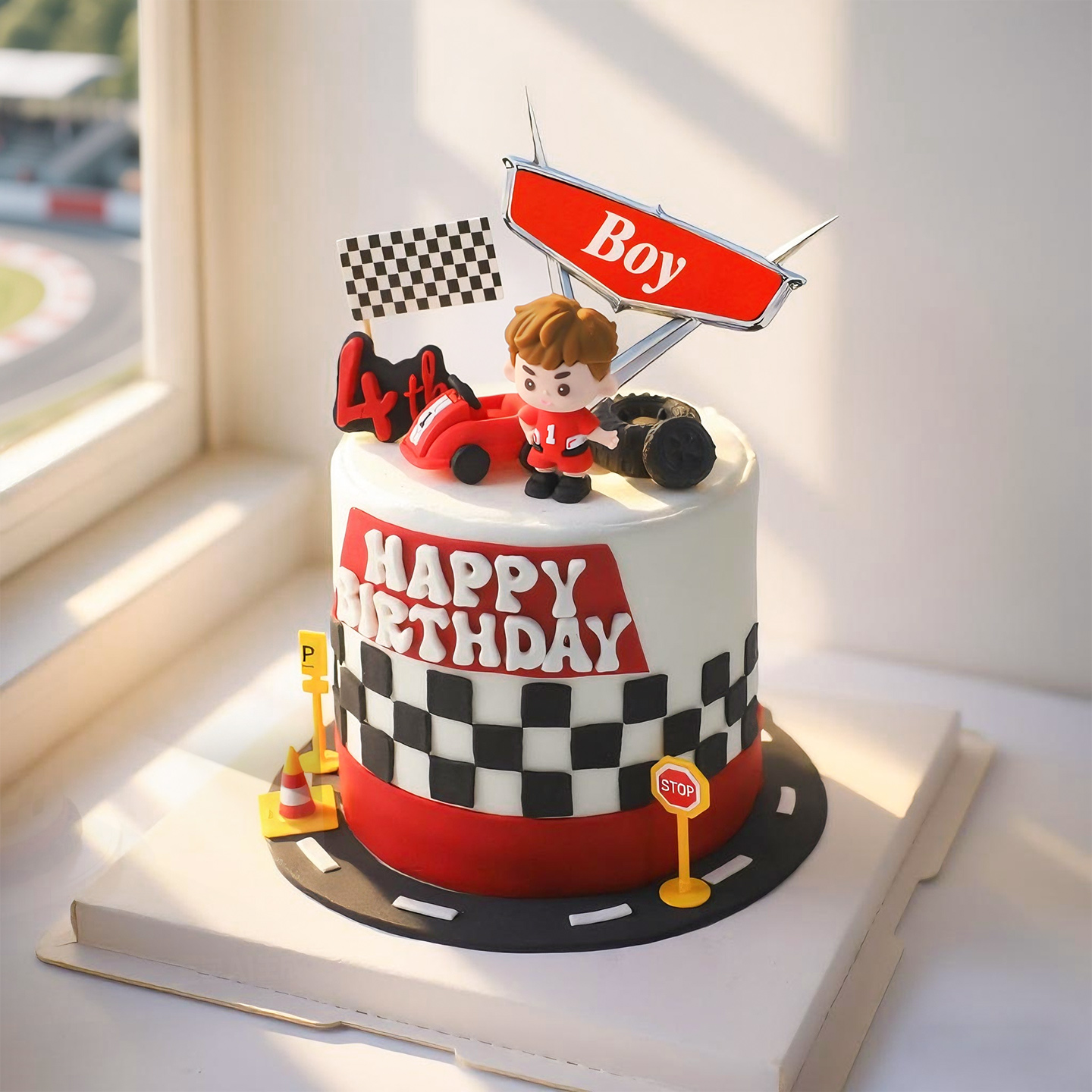 Hiasan Kue Ulang Tahun Anak La - Lighting Mcqueen Birthday Decor ulasan dan harga