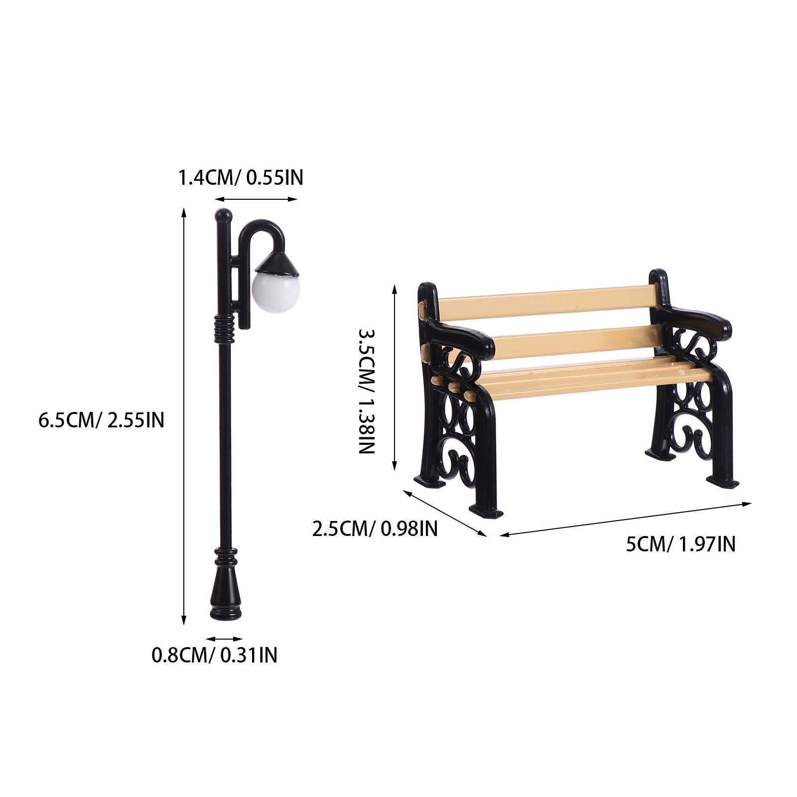 2Pcs Kursi Miniatur dan Tiang  - Lighting Decoration Ideas For Home ulasan dan harga