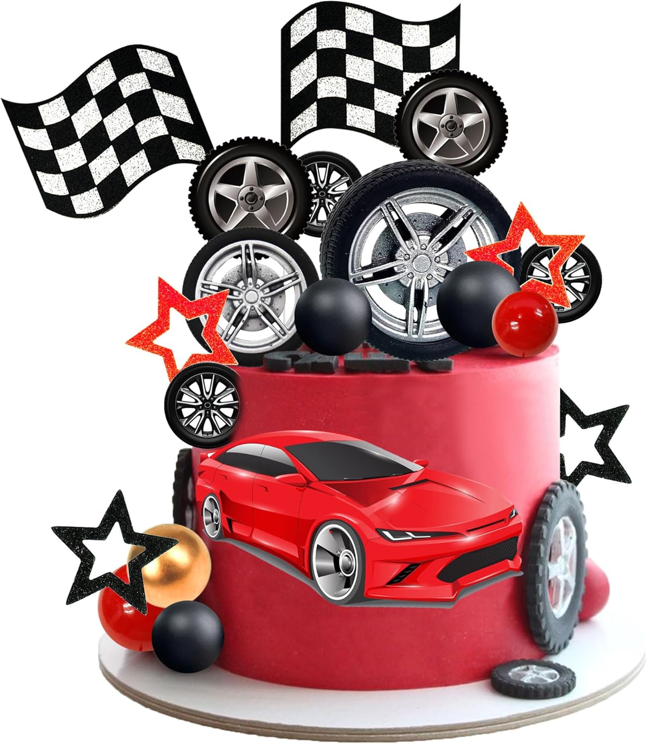 27 Buah Dekorasi Kue Ban Punca - Lighting Mcqueen Birthday Decor ulasan dan harga