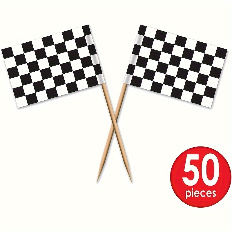 Bendera balap kotak-kotak, 50  - Lighting Mcqueen Birthday Decor ulasan dan harga