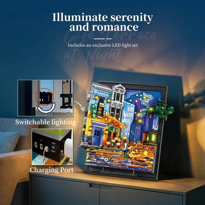 2678PCS Bingkai Gambar Kafe La - Lighting Decoration Ideas For Home ulasan dan harga
