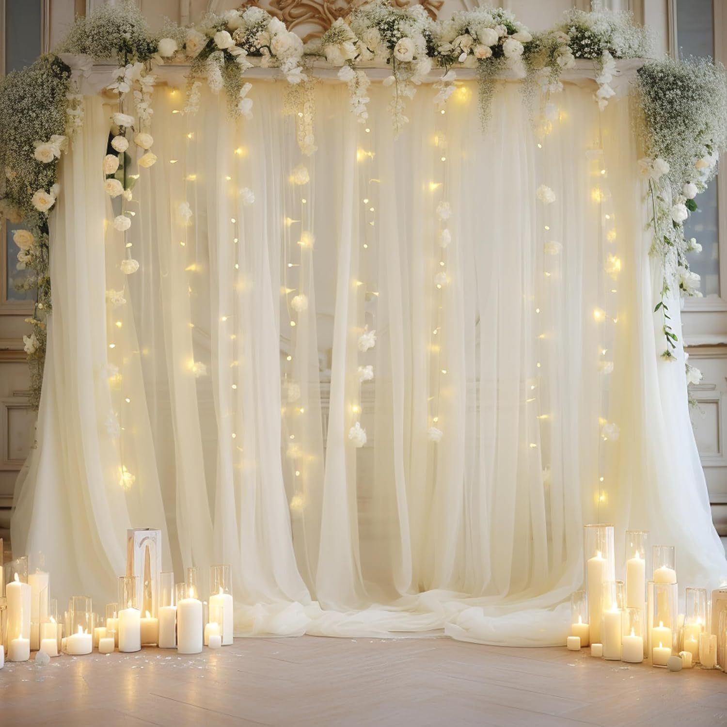 1 Pak Set Latar Belakang Tulle - Decor Lighting Pack ulasan dan harga